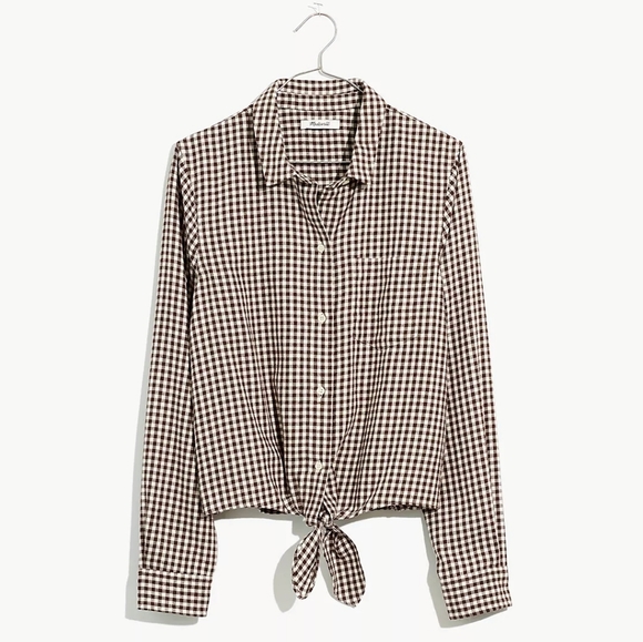 Brand new Madewell Flannel Tie-Front Shirt - Picture 2 of 4